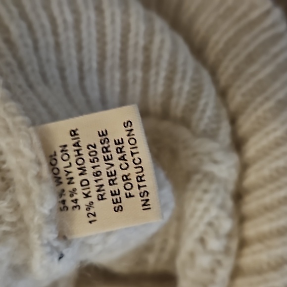 Vintage Heavy Cream Cable Knit Sweater Unisex Medium - Wool & Mohair - Picture 8 of 12